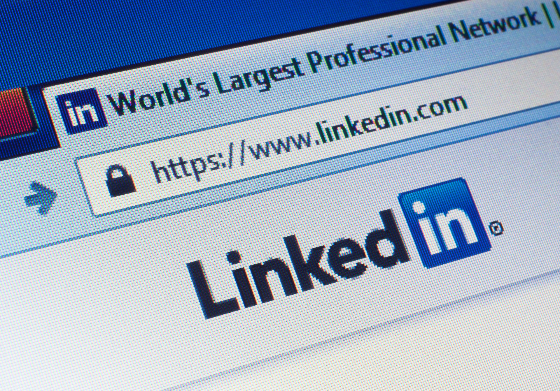 Screenshot of LinkedIn open in a web browser