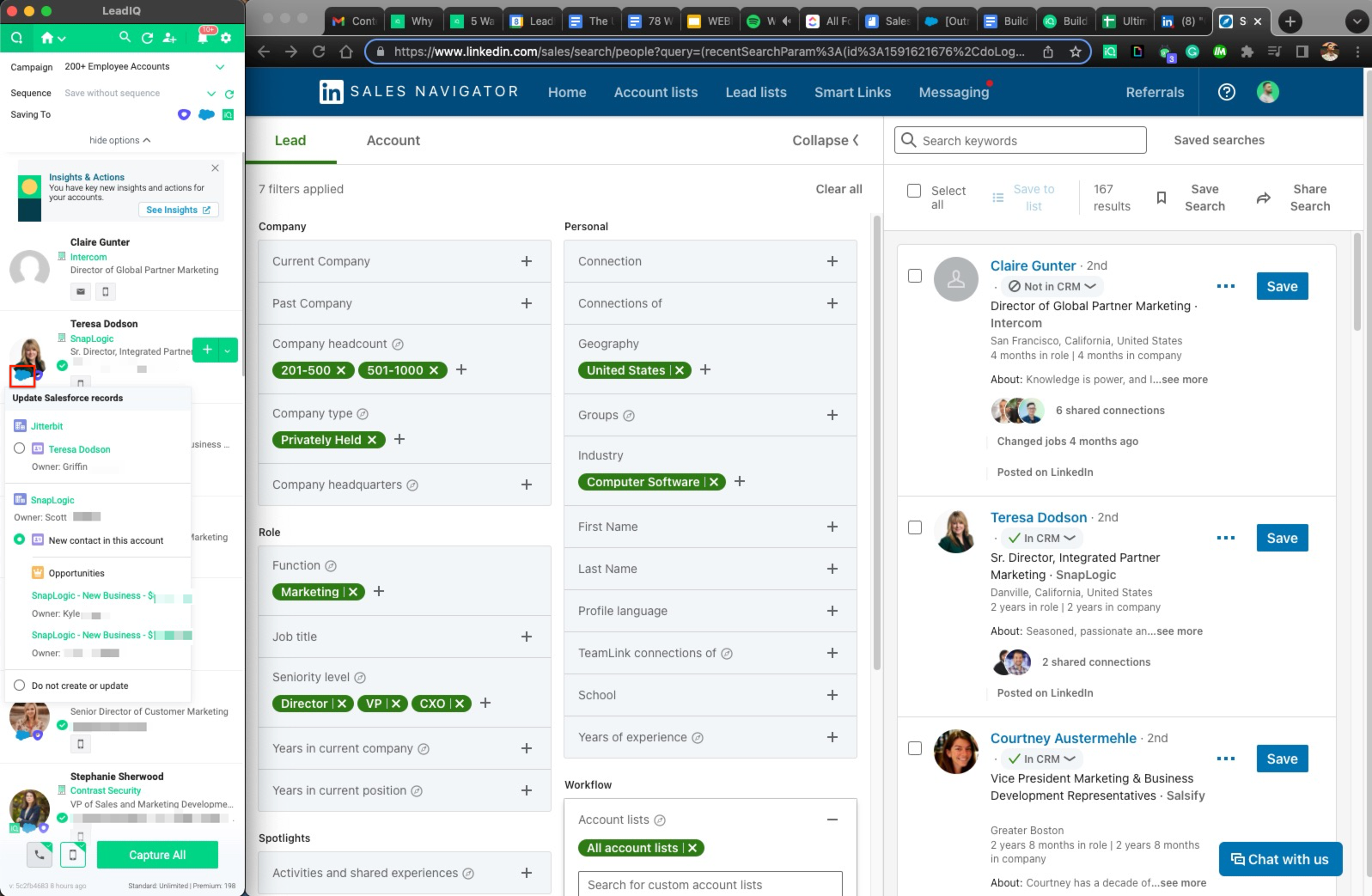 Using LeadIQ along side LinkedIn Sales Navigator is a Dream Come True